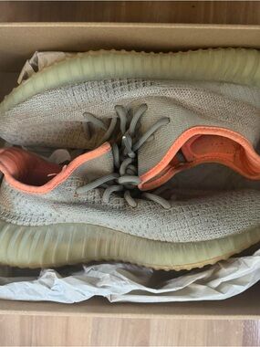 Yeezy Boost 350 V2 Sage with Orange Accent